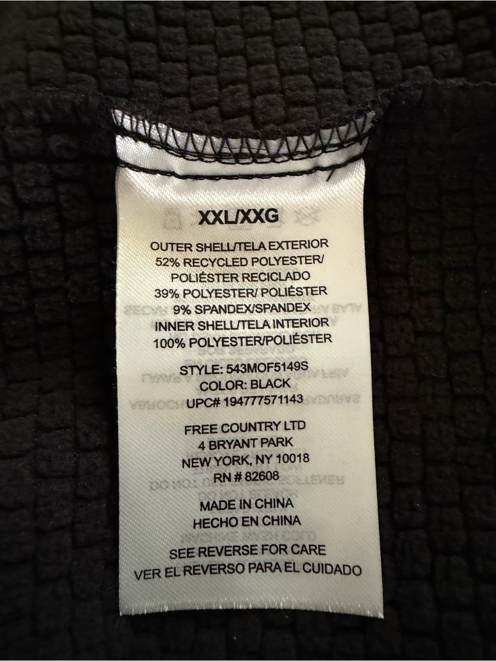 Free Country Black Lightweight Softshell Jacket - Picture 6 of 10